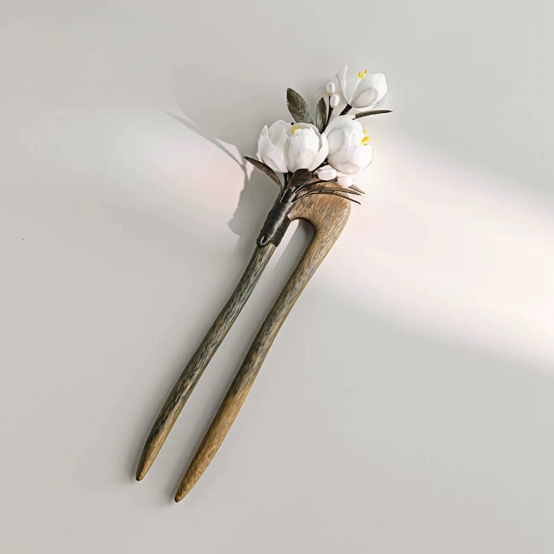 Twinwood Blossom Hairpin — Pearl & Petal