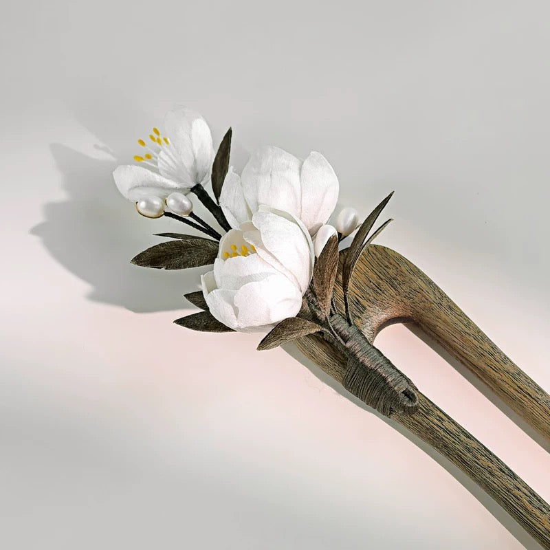 Twinwood Blossom Hairpin — Pearl & Petal
