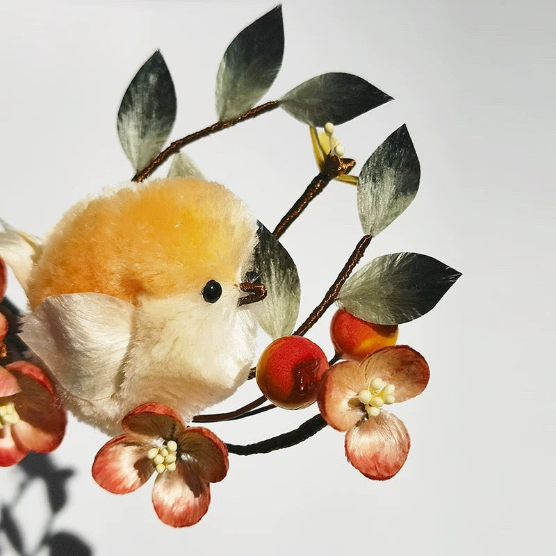 Sunbird's Glade Hairpin — Amber & Jade