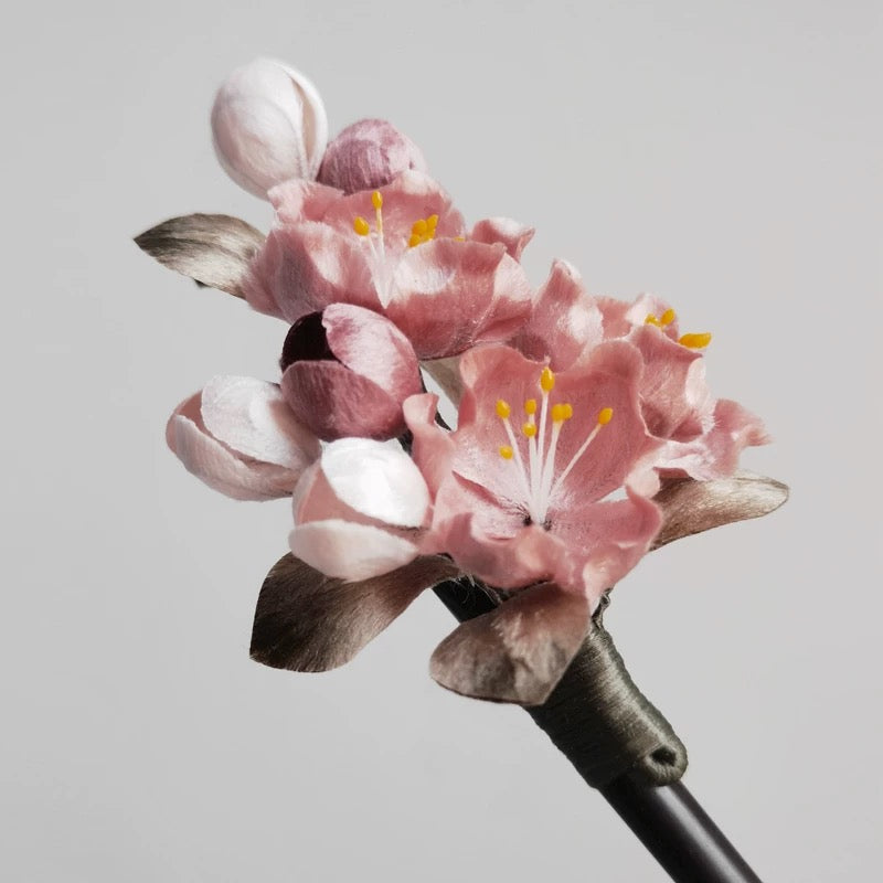 Crabapple Blossom Hairpin — Spring Whisper